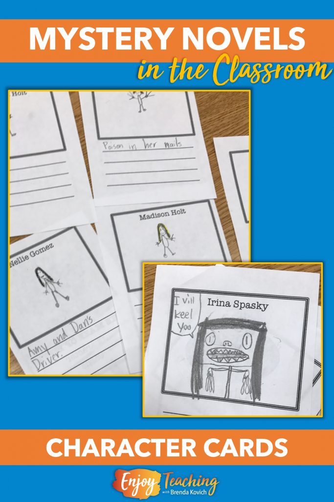 Character cards are not only fun to make. They also help kids keep characters straight. Try them for your mystery novel unit.