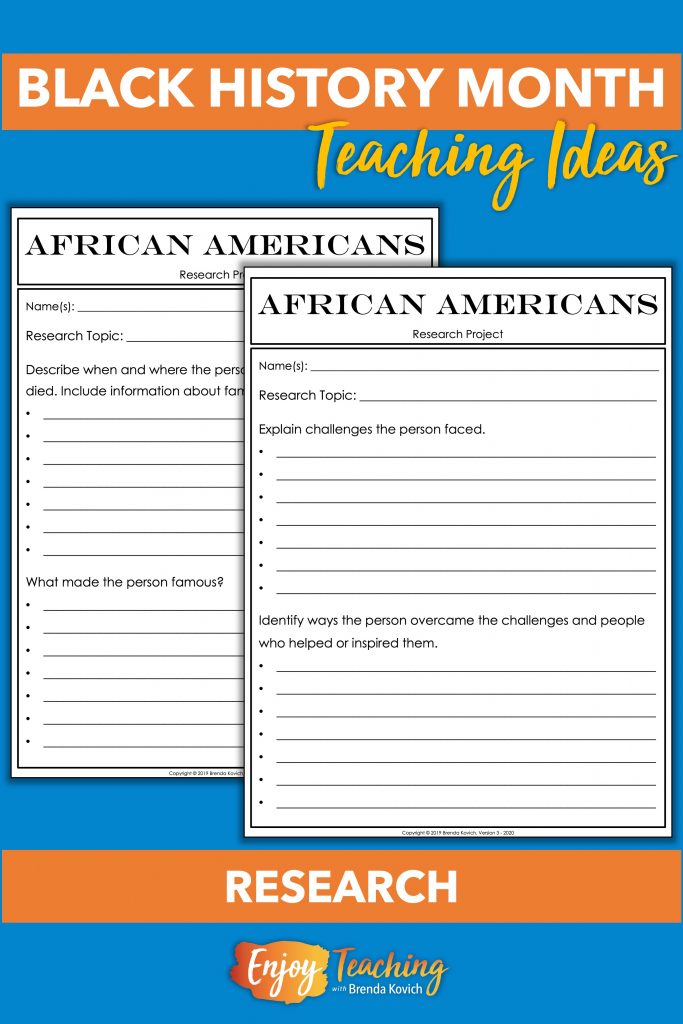 When teaching Black History Month, try a research project! Differentiated templates allow you to reach each student you teach.