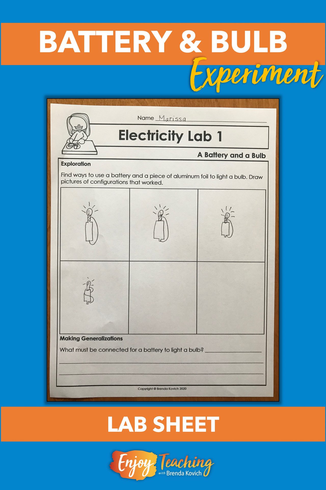 Battery and Bulb Experiment for Kids