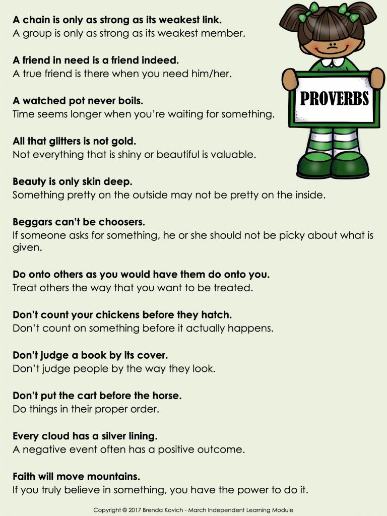 Proverbs - Enjoy Teaching with Brenda Kovich