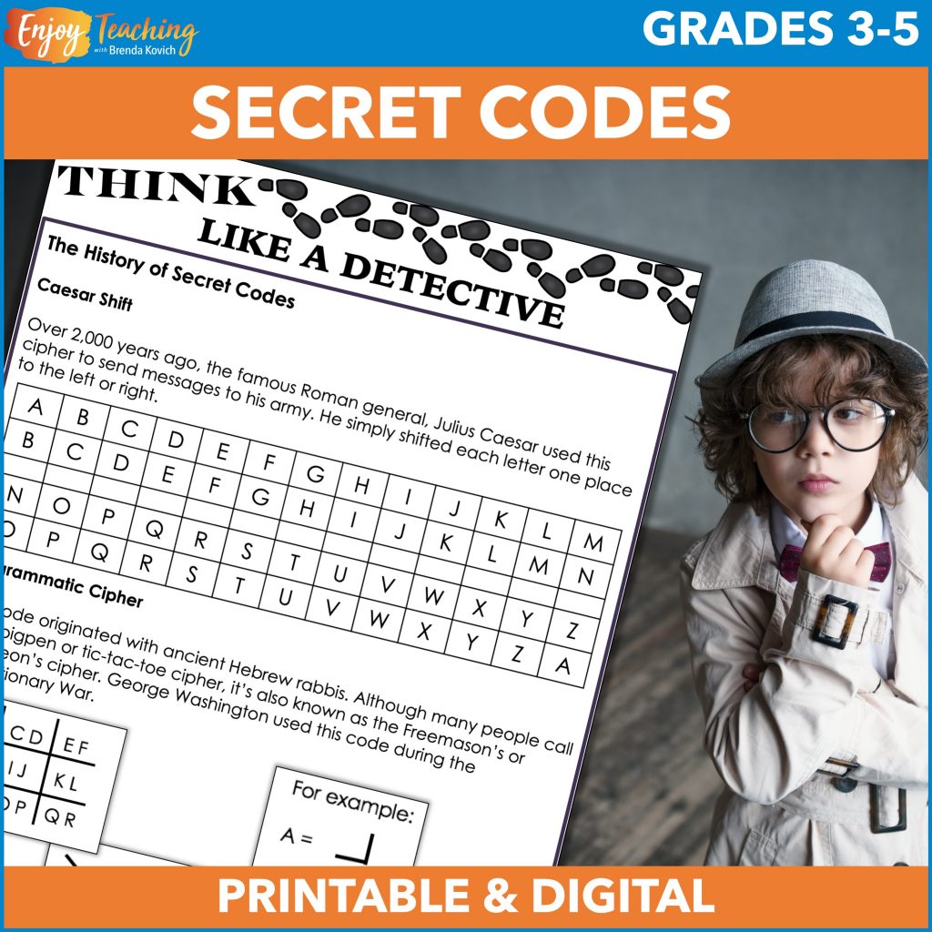 secret codes worksheets and activities