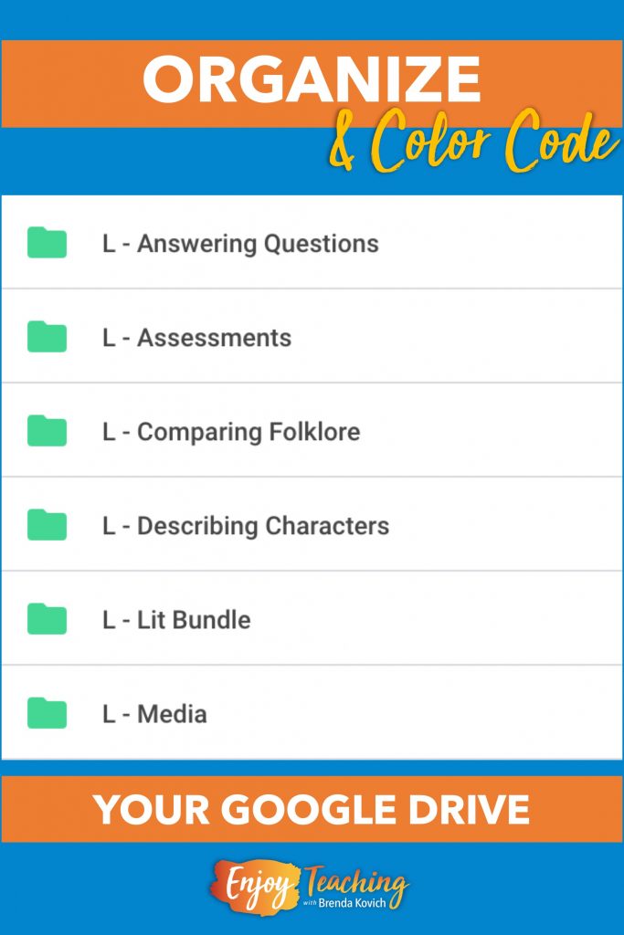 Wondering how to organize Google Drive? It's as easy as this. Create folders that use a short abbreviation for the subject area followed by the unit name.