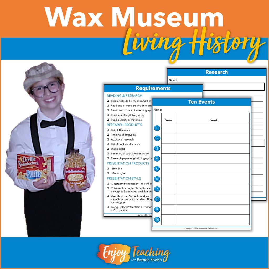 Looking for children's wax museum project ideas? You've come to the right place!