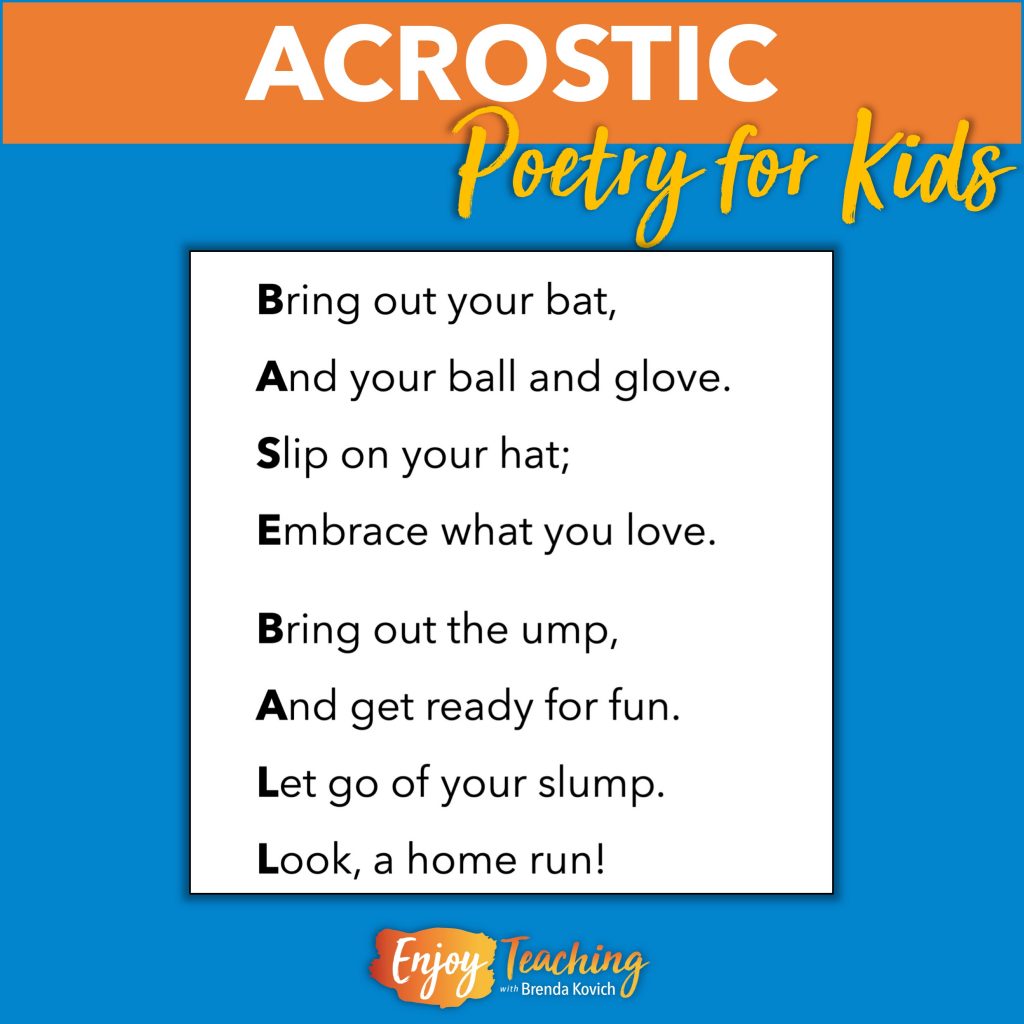 Acrostic Poetry Examples Pdf