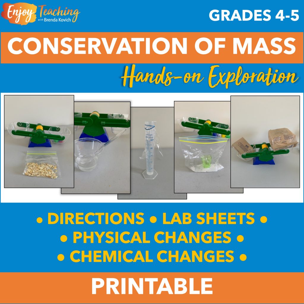 conservation of mass experiment worksheet