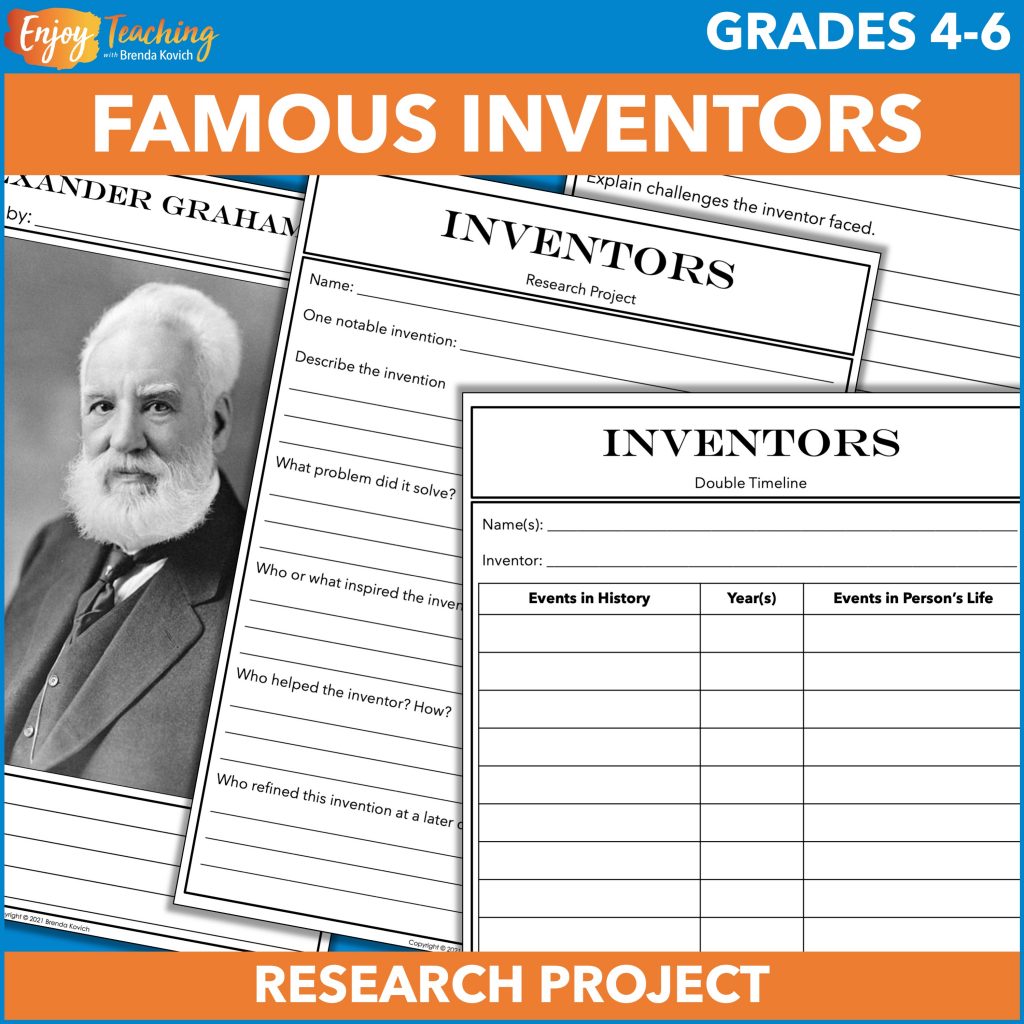 Kids integrate information from multiple texts while researching famous inventors.