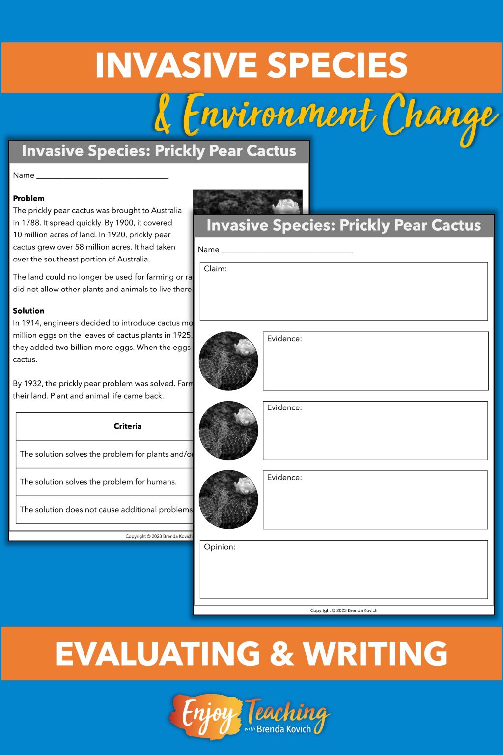 How to Teach Environment Changes with Invasive Species