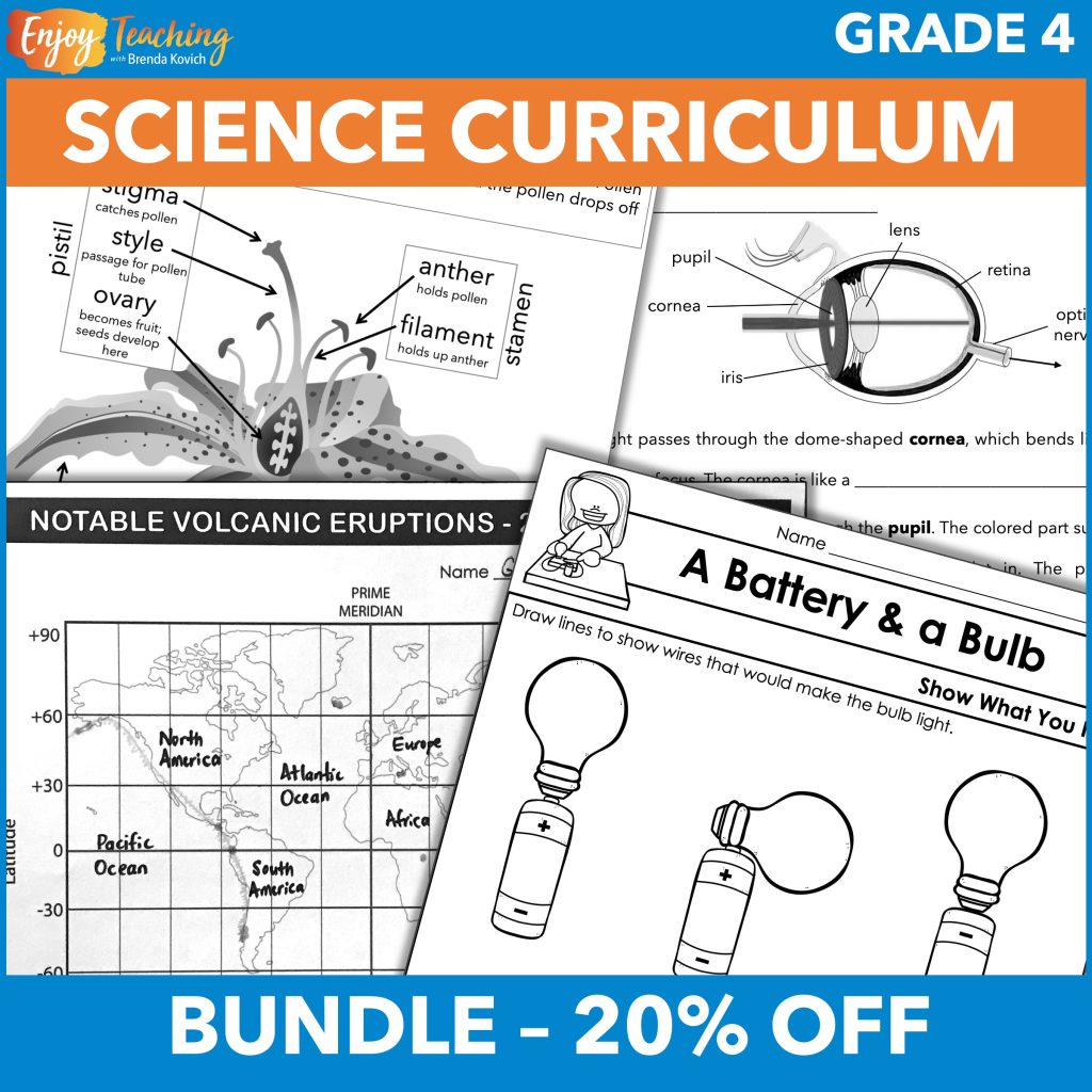 You can purchase 23 science curriculum activities in a bundle for 20% off. All standards are covered through hands-on activities for physical, life, and earth science, as well as engineering design processes.